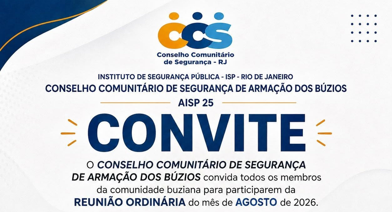 Convite – É segunda-feira, (10), Reunião do CCS-AB ÀS 10 Horas no Auditório da SETURDES.